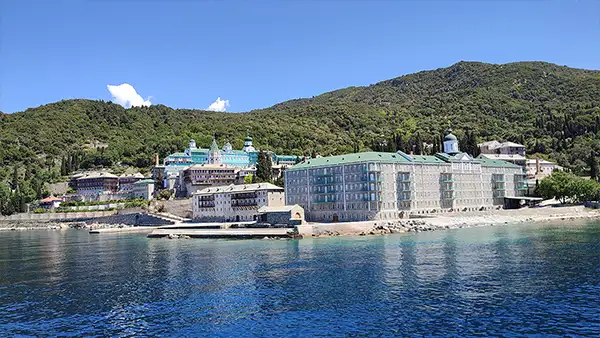 Монастырь святого Пантелеймона, вид с моря